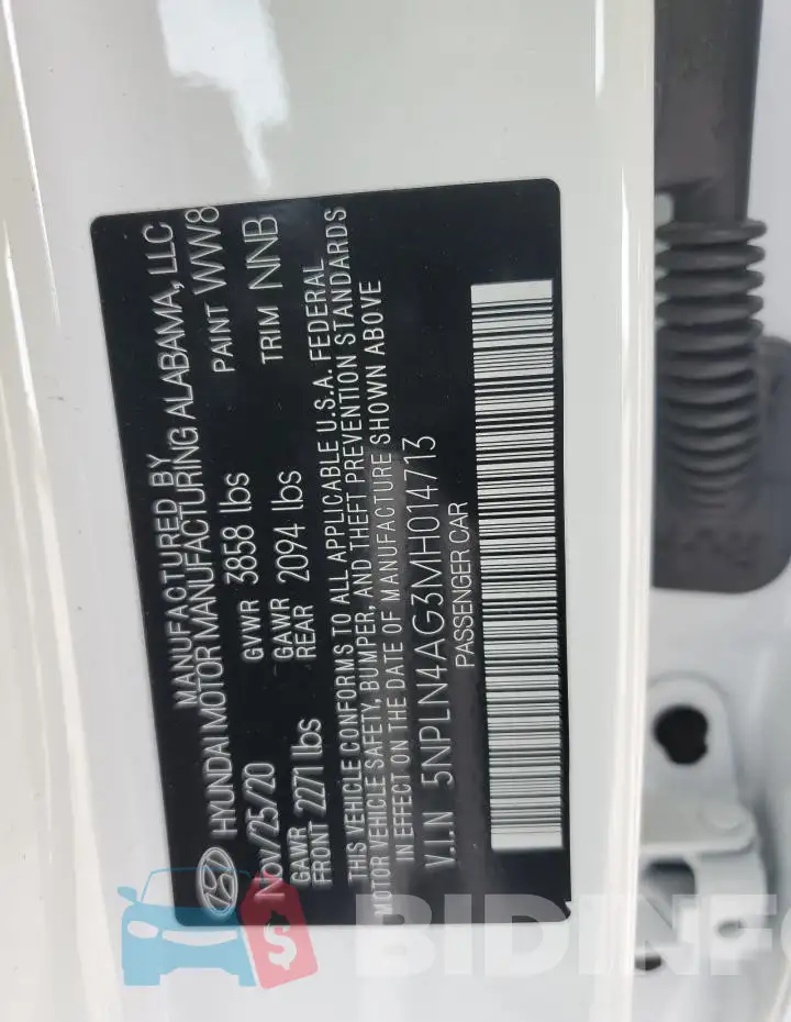 5NPLN4AG3MH014713 Photo# 12