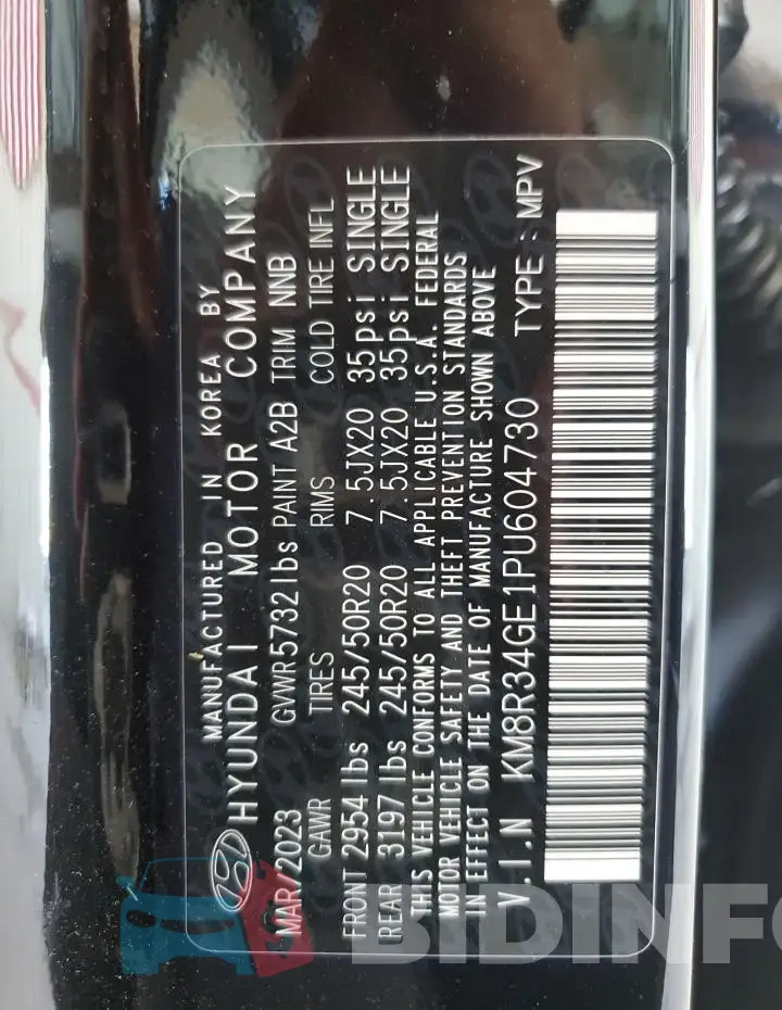 KM8R34GE1PU604730 Photo# 13