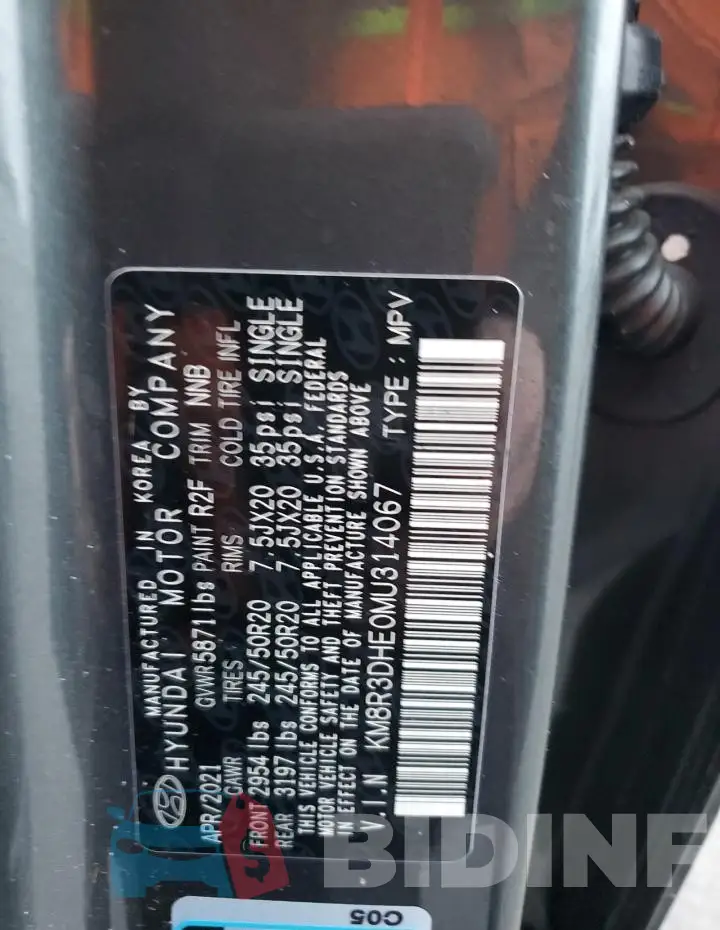 KM8R3DHE0MU314067 Photo# 14