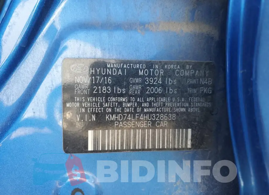 KMHD74LF4HU328638 Photo# 12