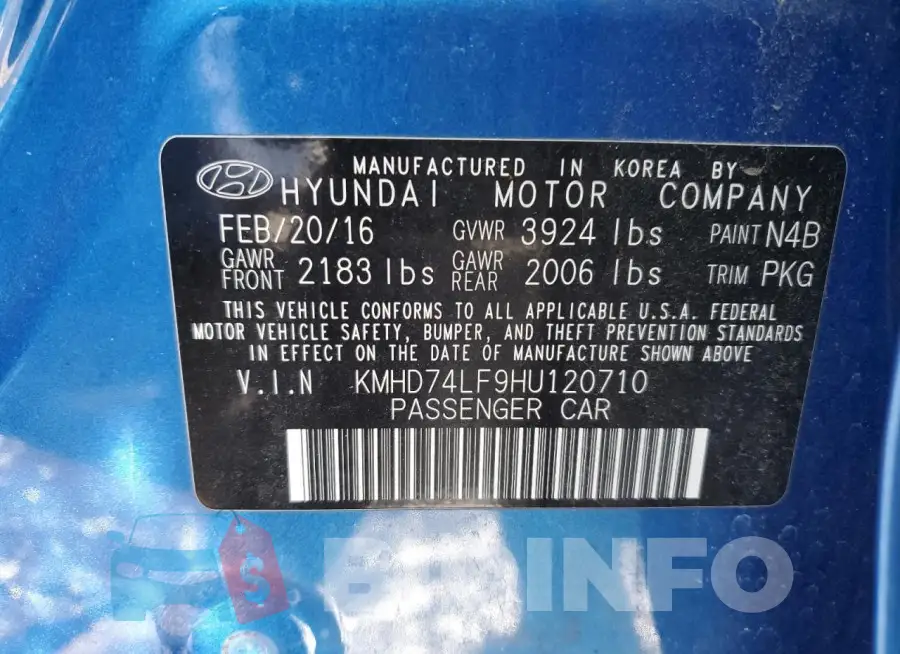 KMHD74LF9HU120710 Photo# 12