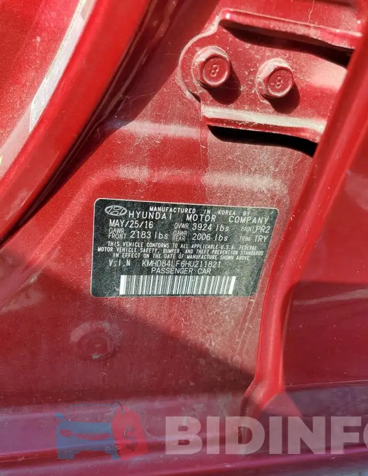 KMHD84LF6HU211821 Photo# 12