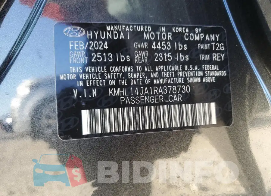 KMHL14JA1RA378730 Photo# 12