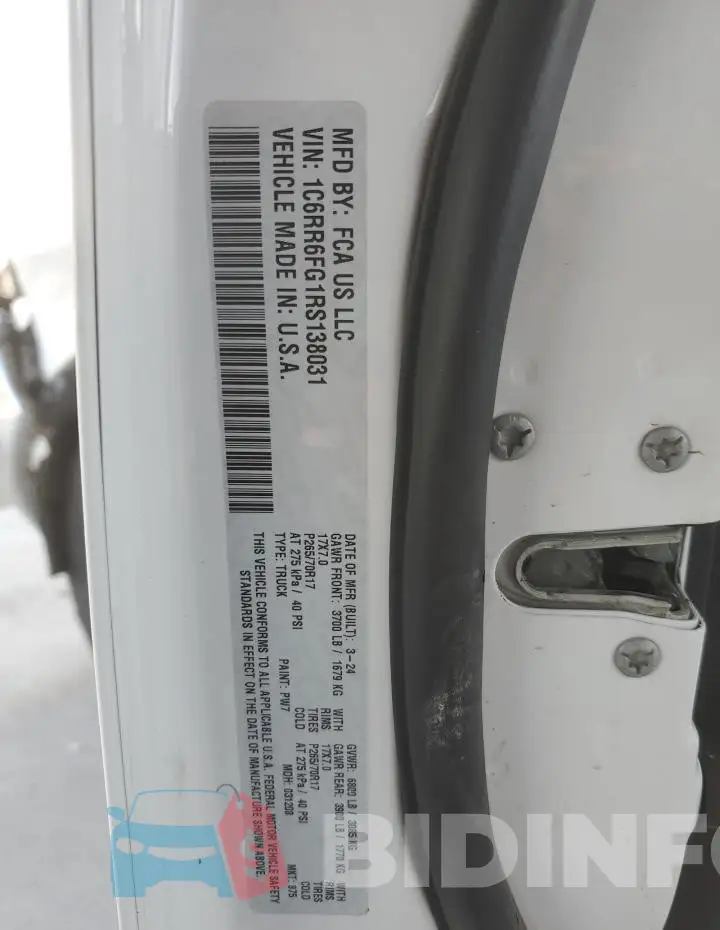 1C6RR6FG1RS138031 Photo# 12