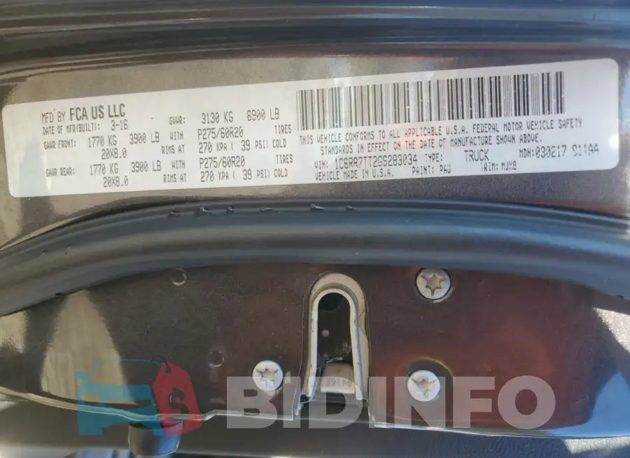 1C6RR7TT2GS283034 Photo# 12