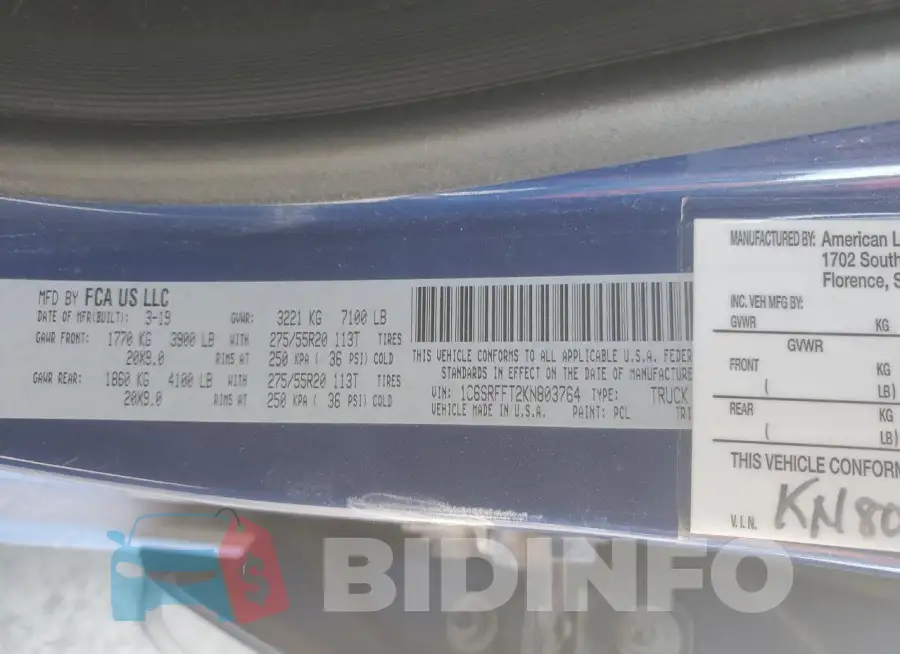 1C6SRFFT2KN803764 Photo# 12