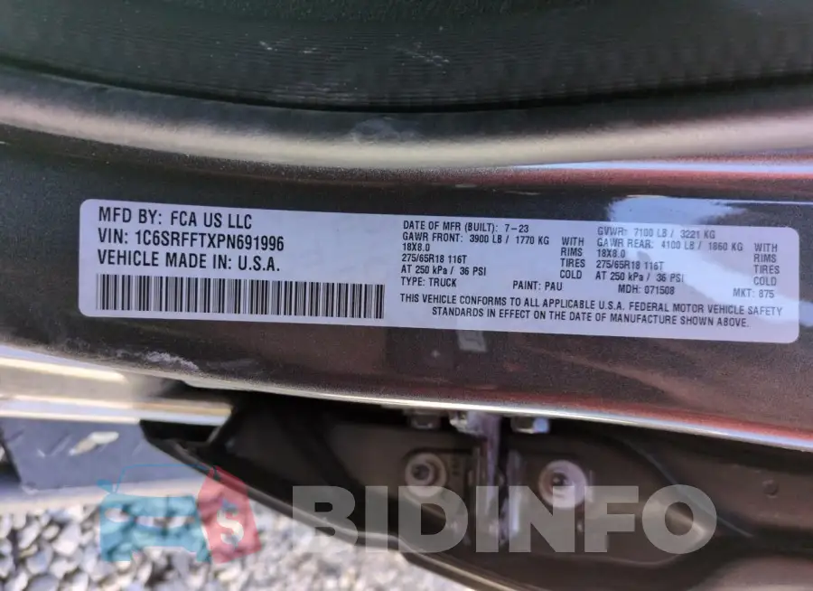 1C6SRFFTXPN691996 Photo# 12