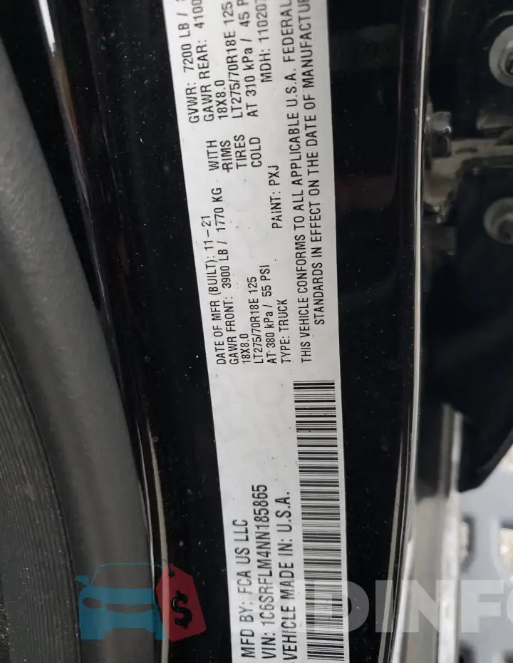 1C6SRFLM4NN185865 Photo# 12