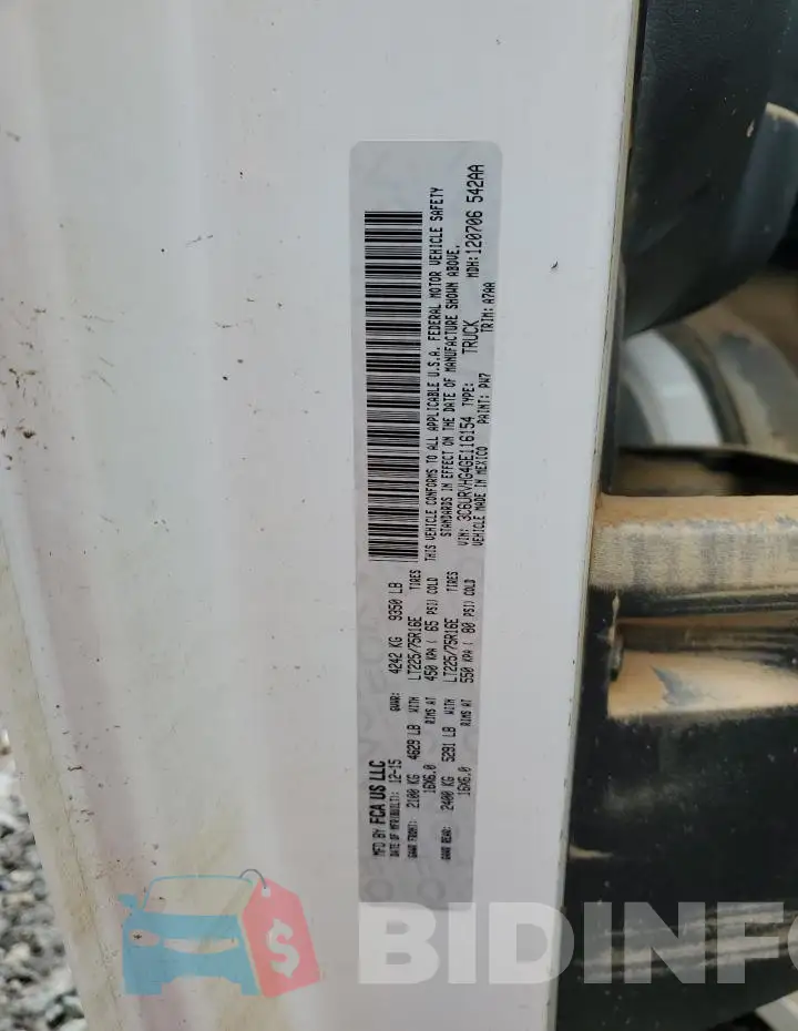 3C6URVHG4GE116154 Photo# 13