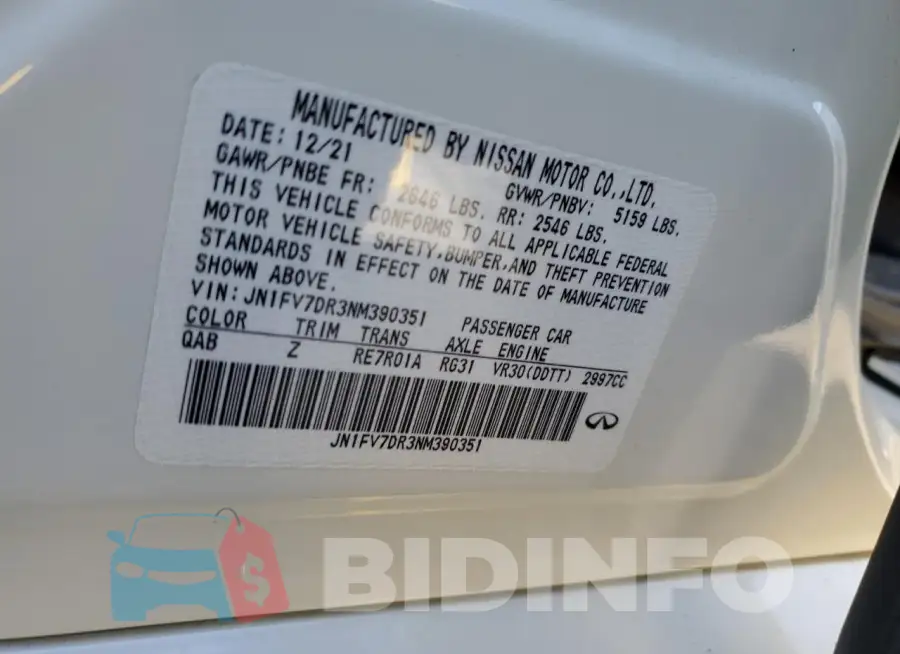 JN1FV7DR3NM390351 Photo# 13