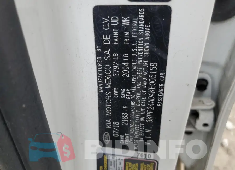 3KPF24AD4KE005158 Photo# 12