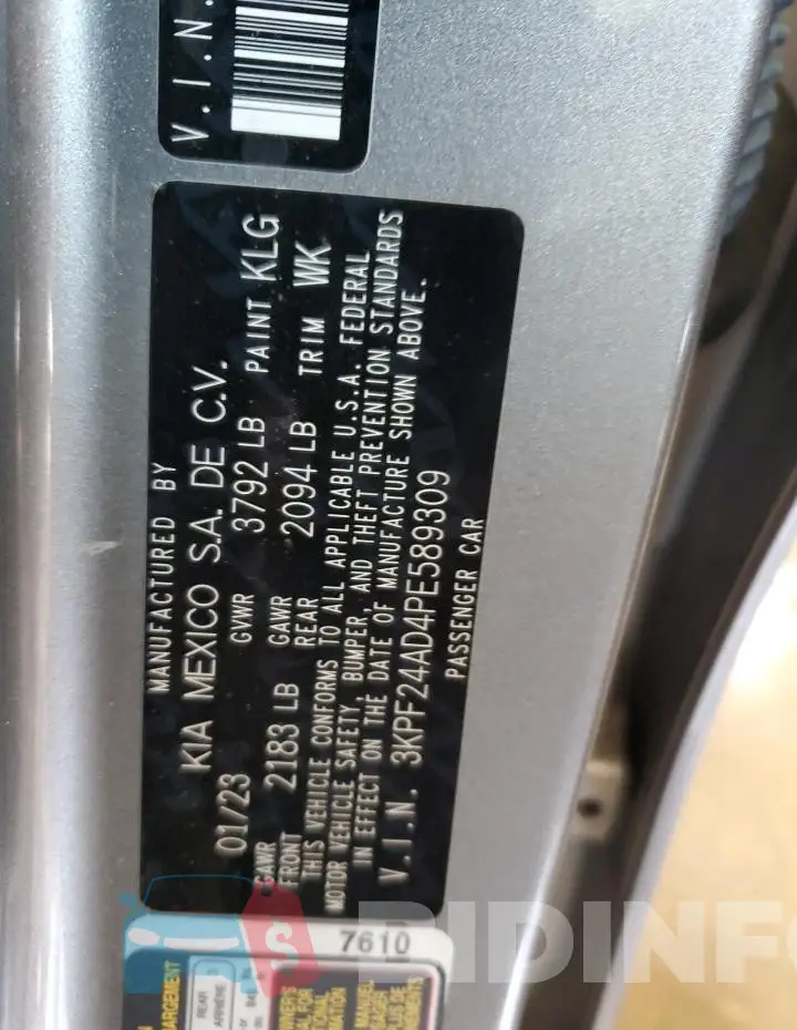3KPF24AD4PE589309 Photo# 12