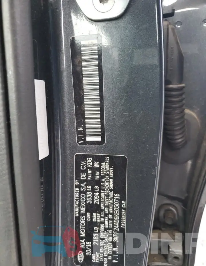 3KPF24AD6KE050716 Photo# 12