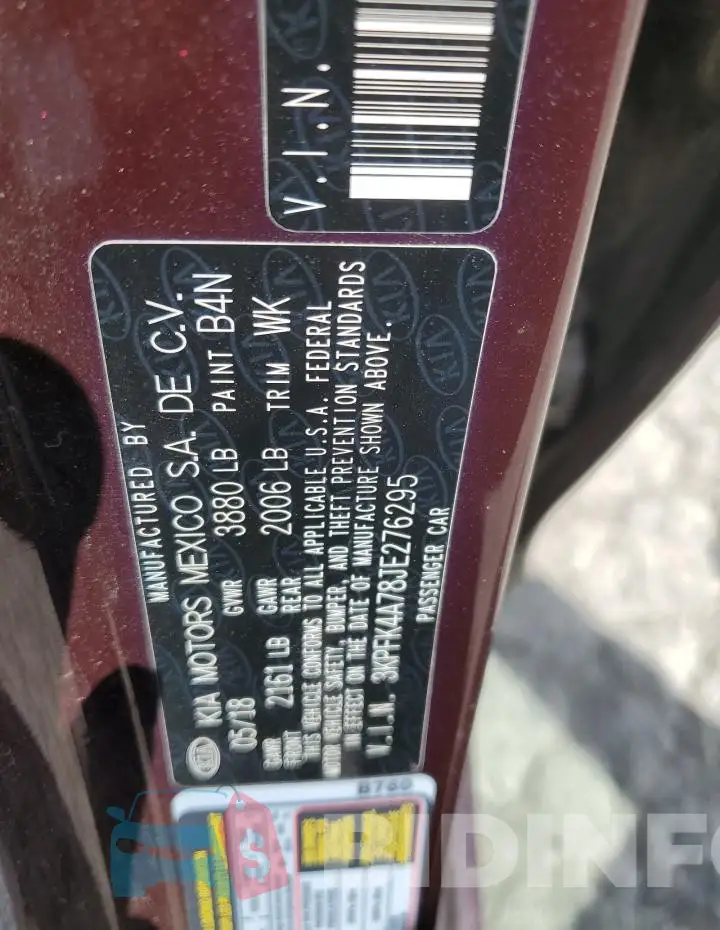 3KPFK4A78JE276295 Photo# 12