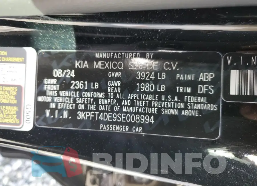 3KPFT4DE9SE008994 Photo# 12