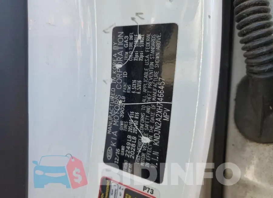 KNDJN2A2XH7466457 Photo# 13