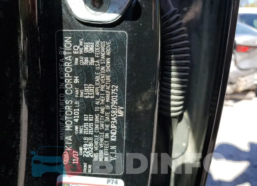 KNDJP3A58J7901752 Photo# 13