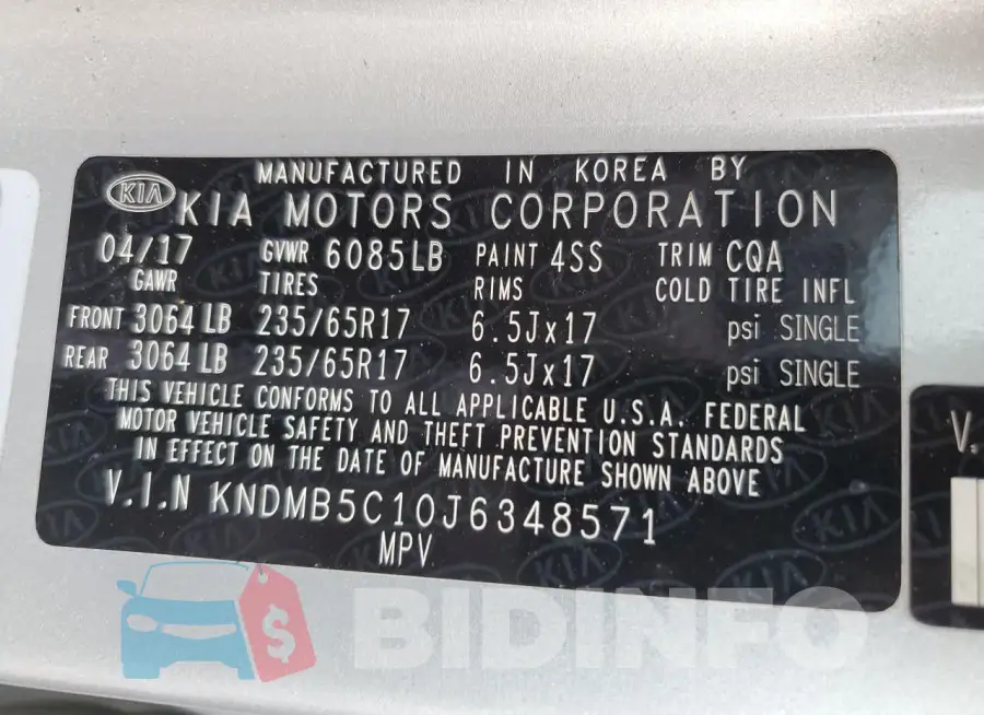 KNDMB5C10J6348571 Photo# 14