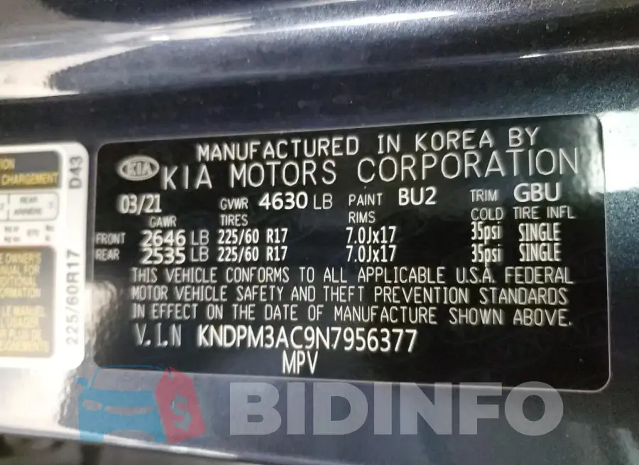 KNDPM3AC9N7956377 Photo# 13