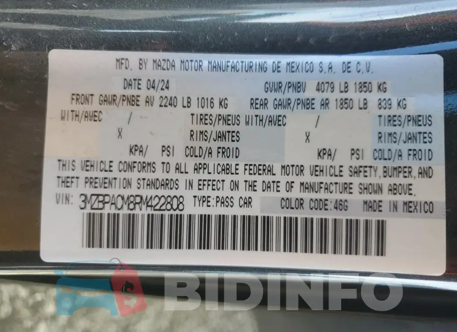 3MZBPACM8RM422808 Photo# 12