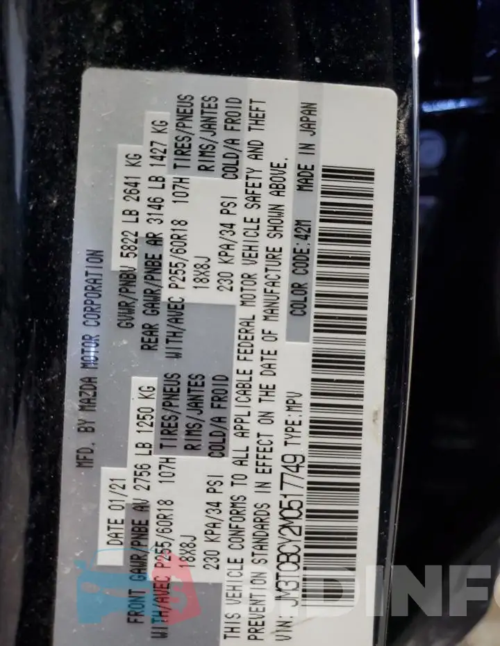 JM3TCBCY2M0517749 Photo# 13