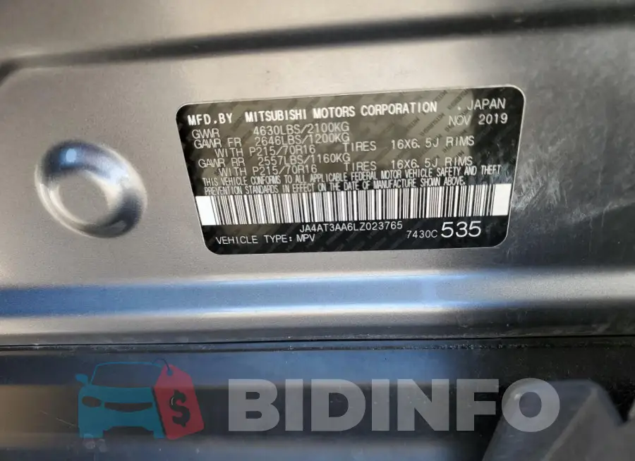 JA4AT3AA6LZ023765 Photo# 13