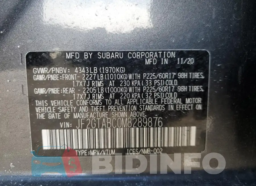 JF2GTABC0M8289876 Photo# 13