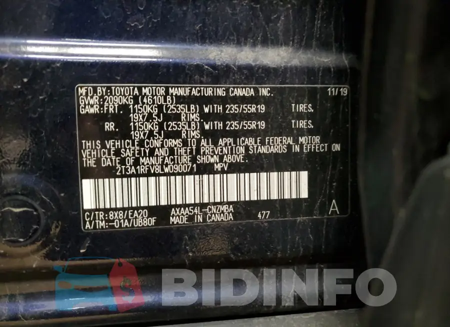 2T3A1RFV8LW090071 Photo# 13