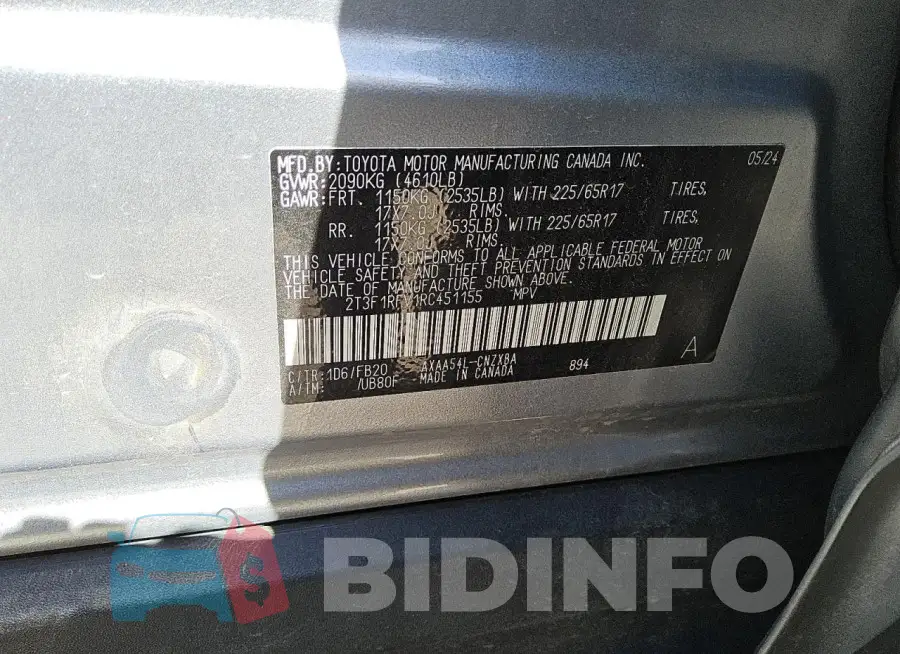 2T3F1RFV1RC451155 Photo# 13