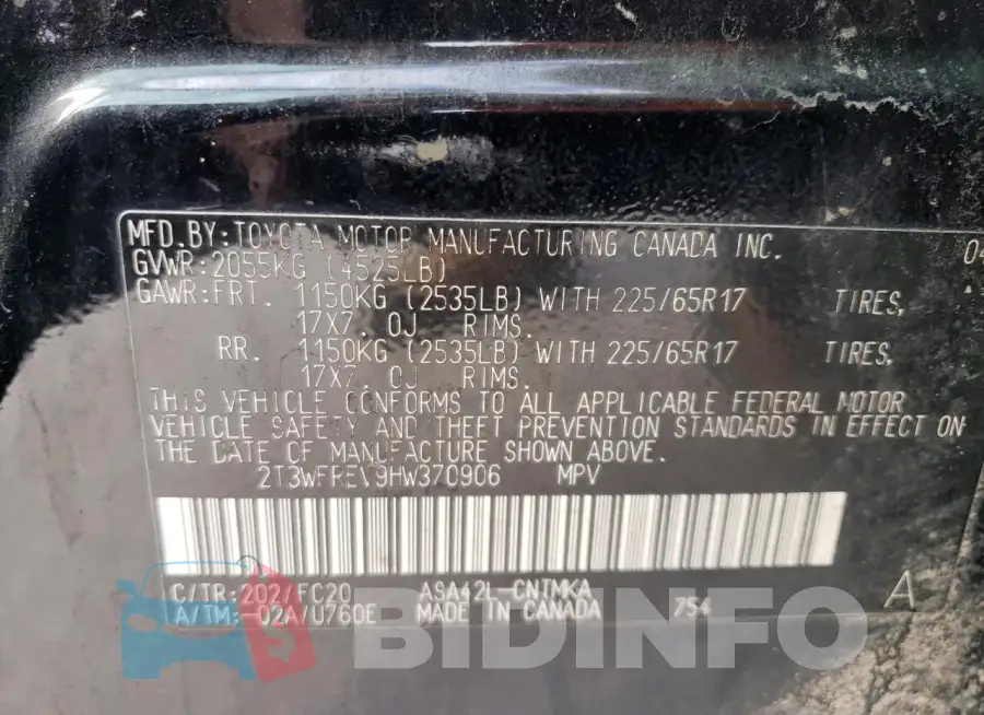 2T3WFREV9HW370906 Photo# 14
