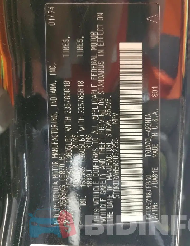 5TDKDRAH5RS052255 Photo# 14