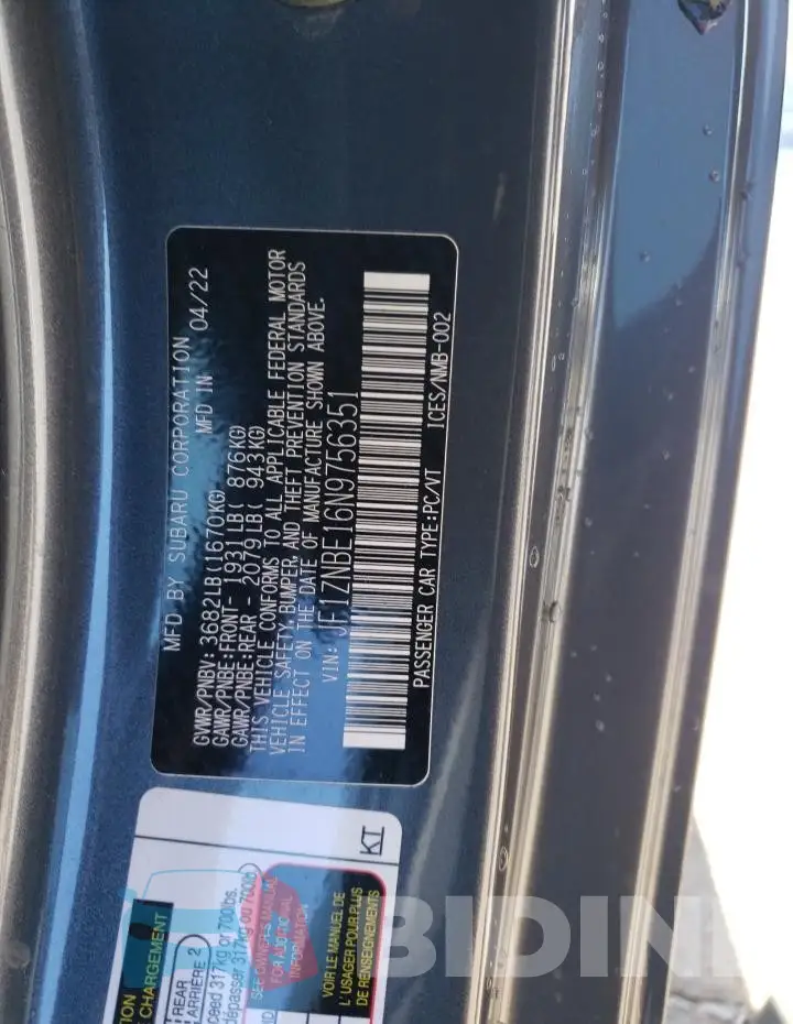 JF1ZNBE16N9756351 Photo# 12