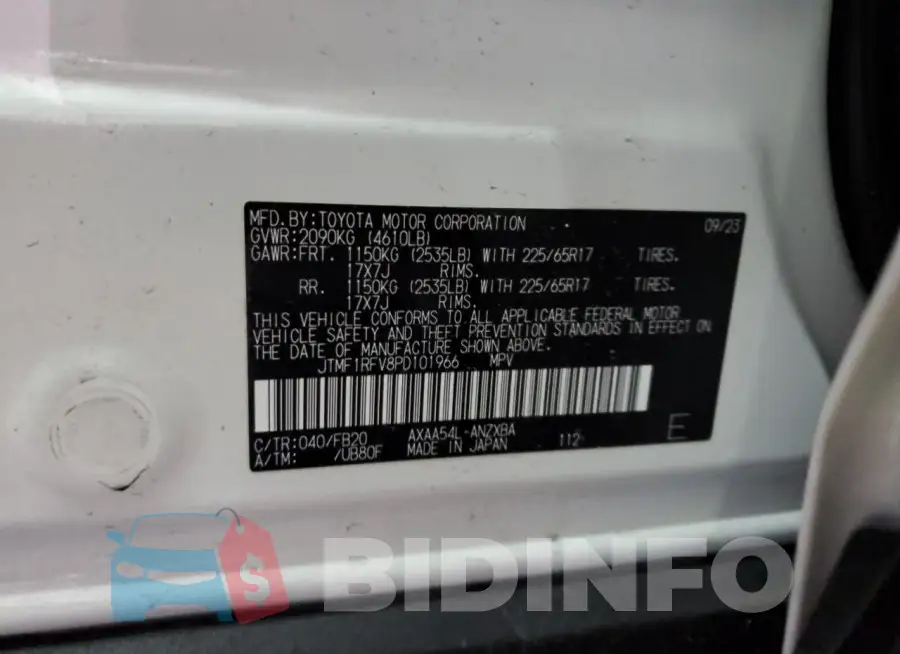 JTMF1RFV8PD101966 Photo# 13