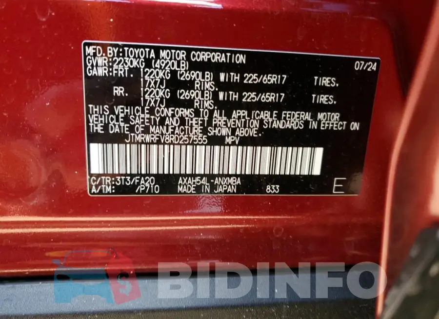 JTMRWRFV8RD257555 Photo# 14