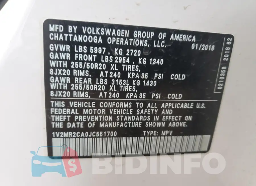 1V2MR2CA0JC551700 Photo# 13