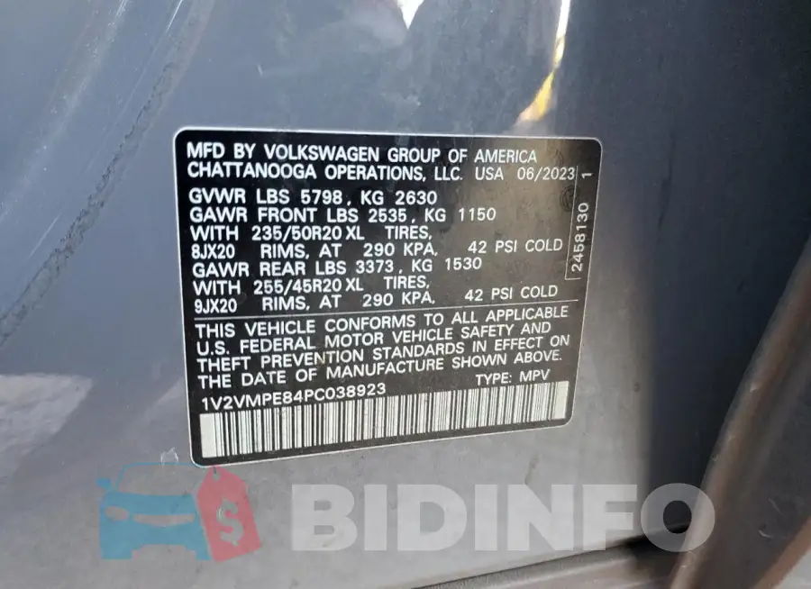 1V2VMPE84PC038923 Photo# 13