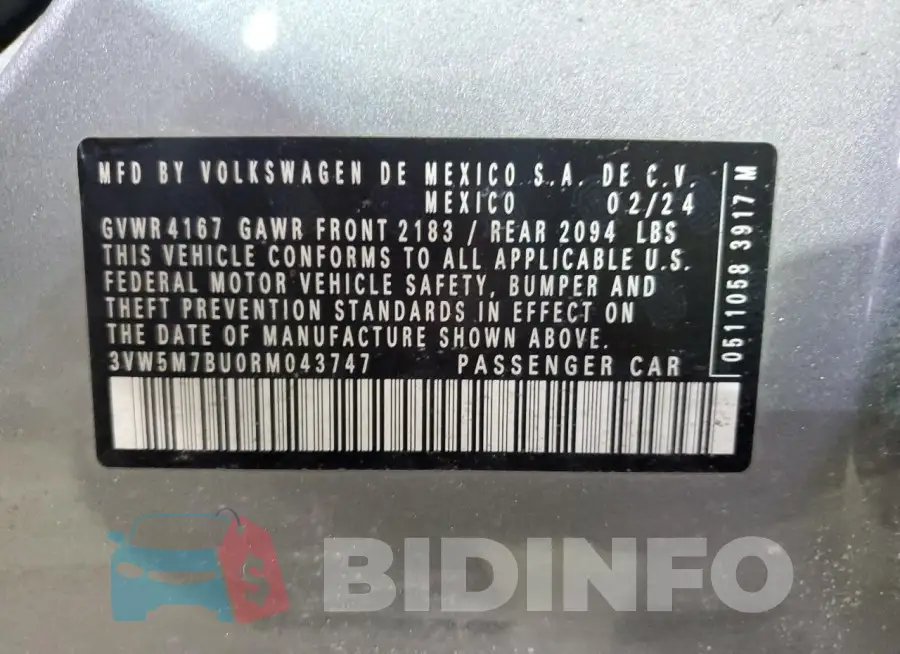 3VW5M7BU0RM043747 Photo# 13