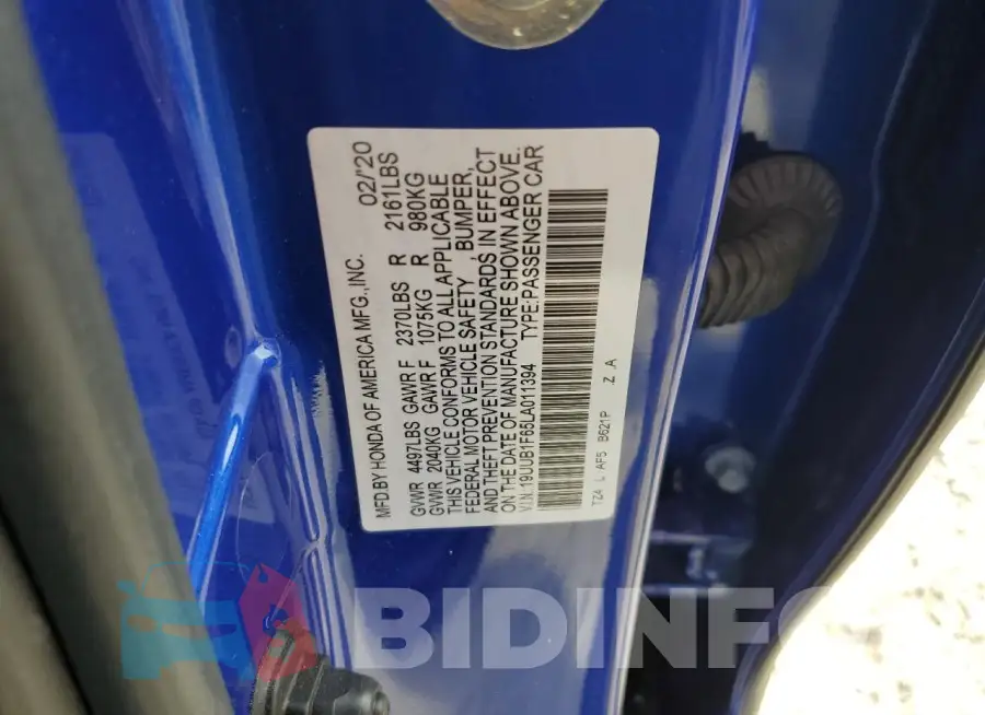 19UUB1F65LA011394 Photo# 12