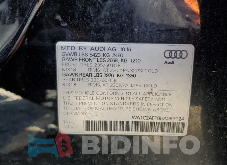 WA1C2AFP8HA067124 Photo# 14