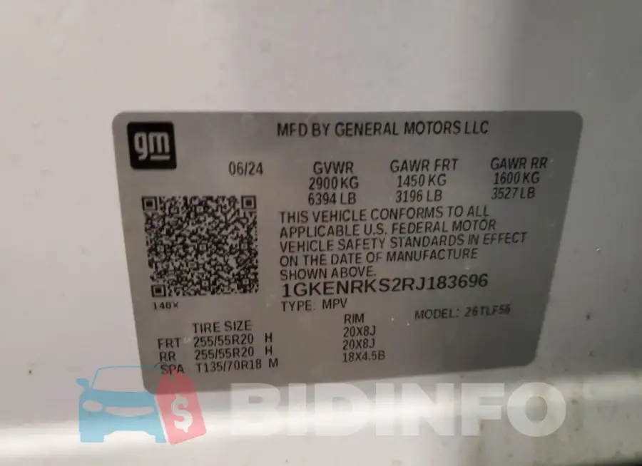 1GKENRKS2RJ183696 Photo# 13