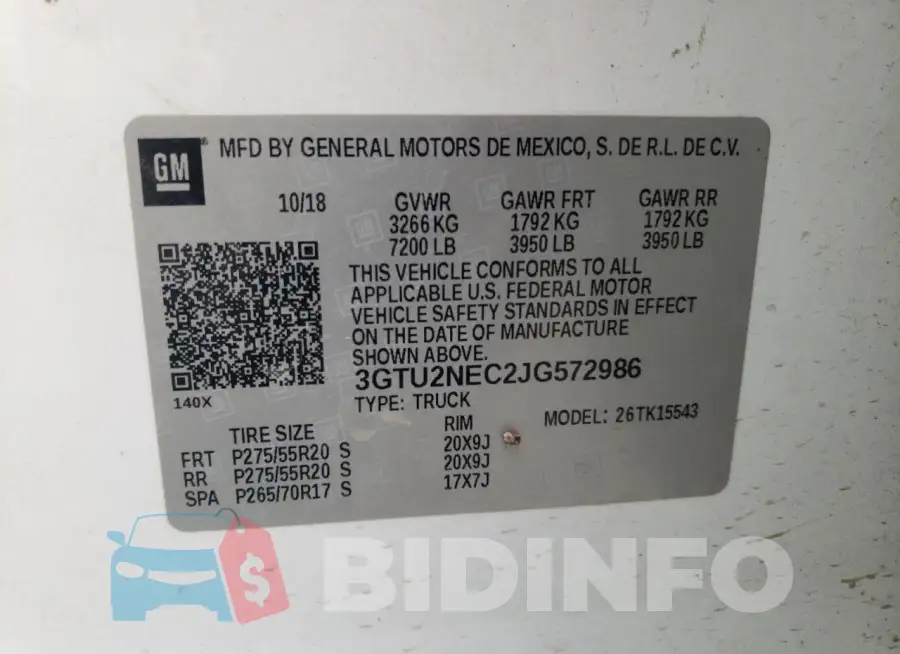 3GTU2NEC2JG572986 Photo# 12