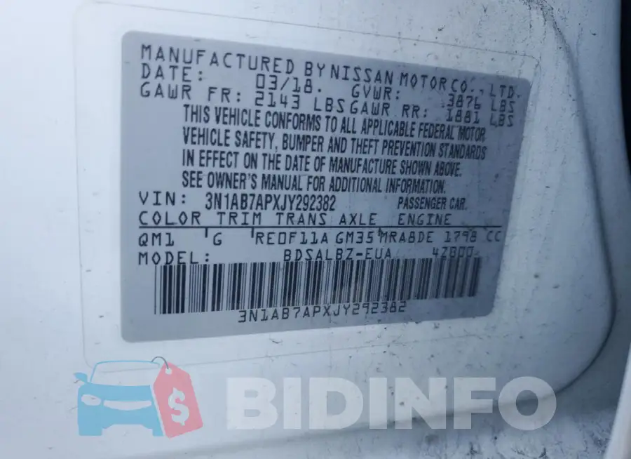 3N1AB7APXJY292382 Photo# 12