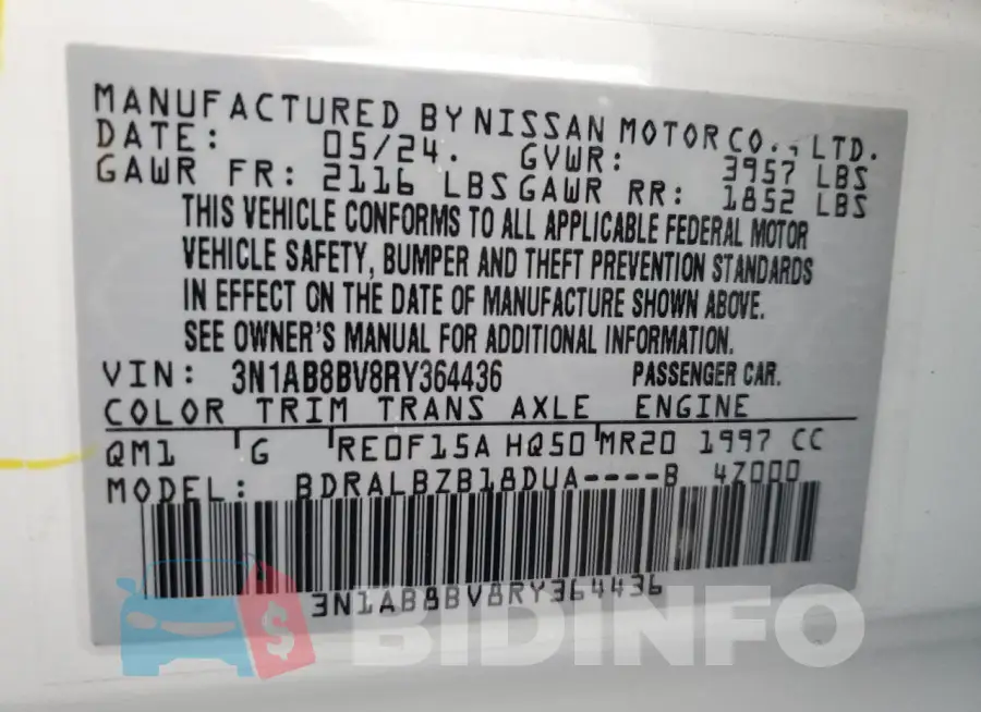 3N1AB8BV8RY364436 Photo# 12