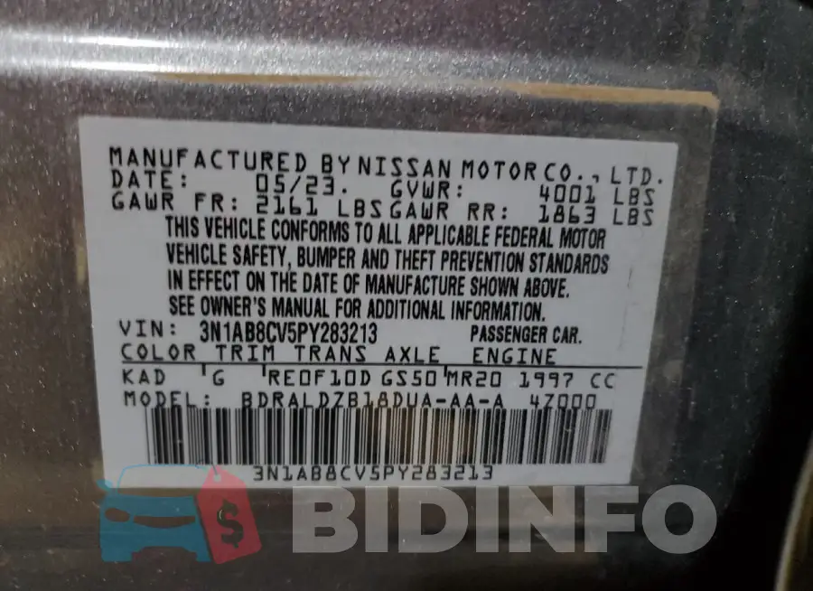 3N1AB8CV5PY283213 Photo# 12