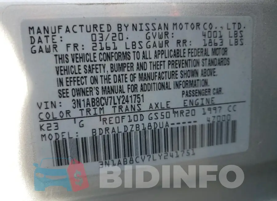 3N1AB8CV7LY241751 Photo# 12
