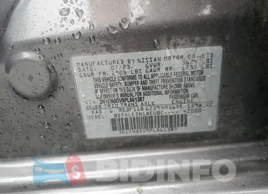 3N1CN8DV9PL861387 Photo# 13