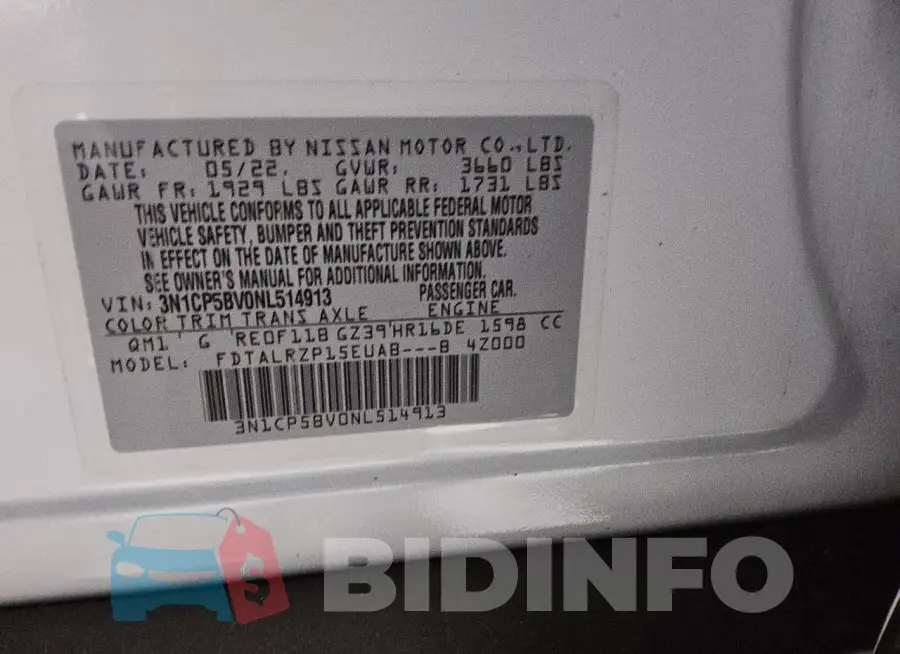 3N1CP5BV0NL514913 Photo# 14