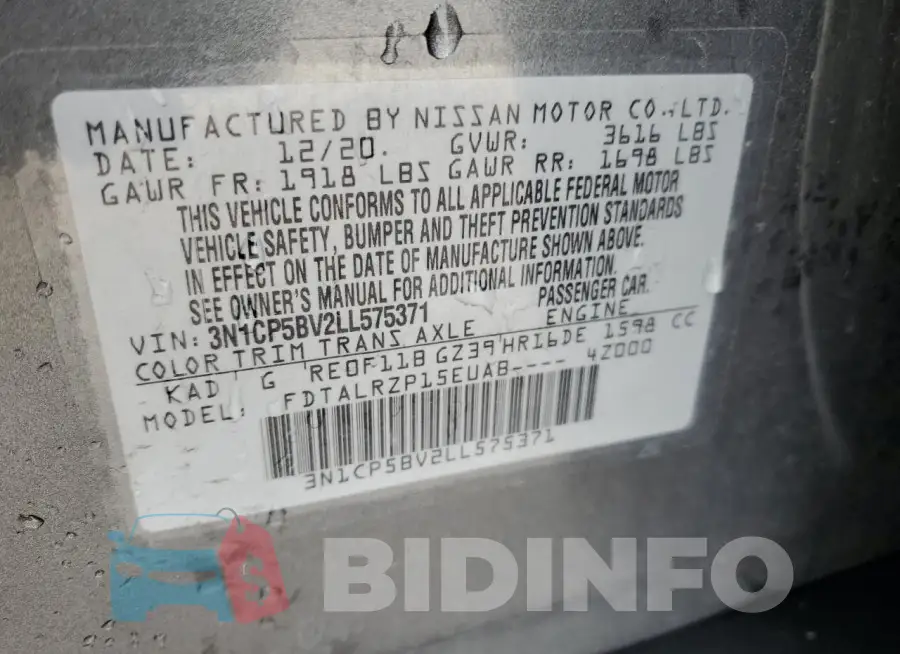 3N1CP5BV2LL575371 Photo# 14