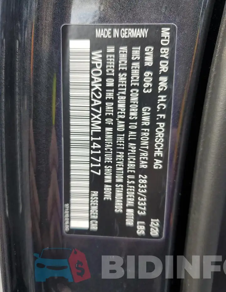 WP0AK2A7XML141717 Photo# 12