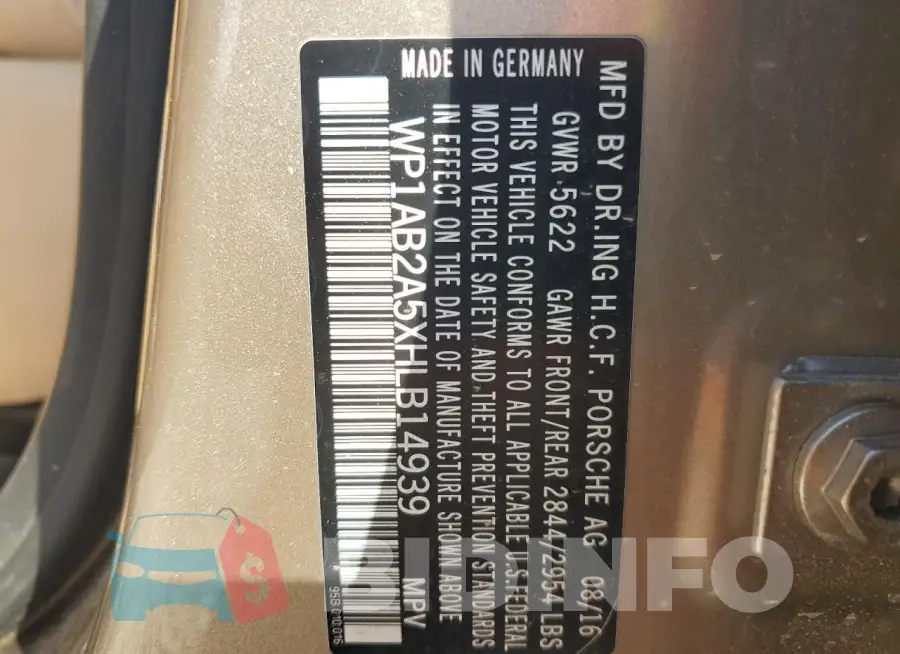 WP1AB2A5XHLB14939 Photo# 13